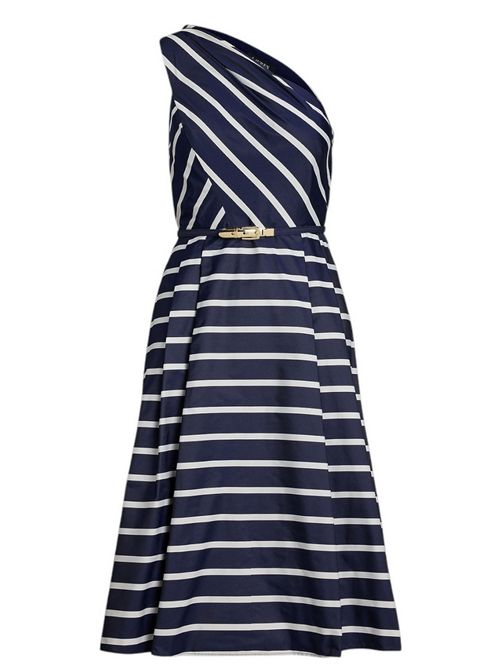 abito donna monospalla blu e bianco Ralph Lauren | 253957436001